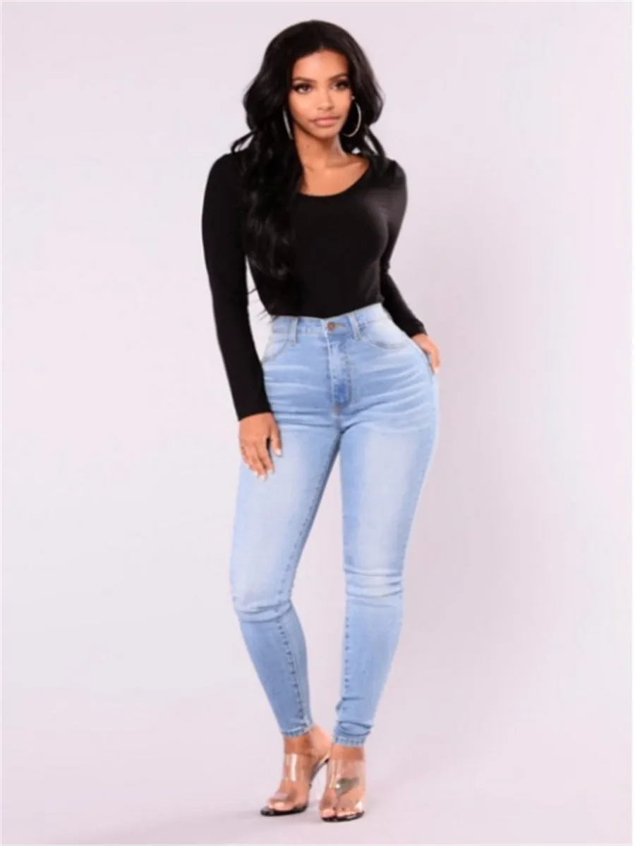 Slim Fit women's blue jeans