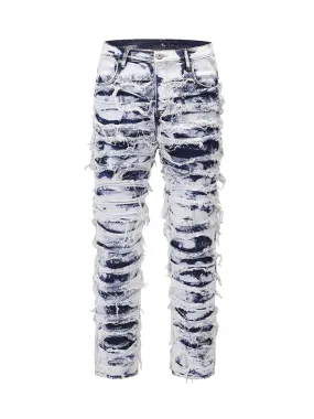 Sneakerhill High Street Old Washed Slim Fit Jeans Pants - 1492