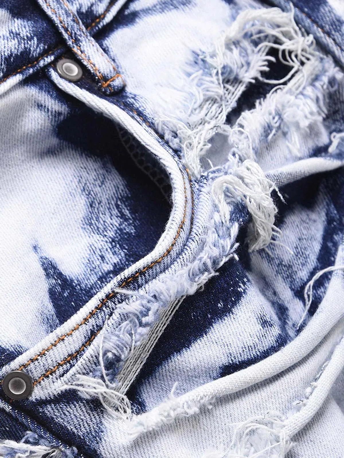 Sneakerhill High Street Old Washed Slim Fit Jeans Pants - 1492