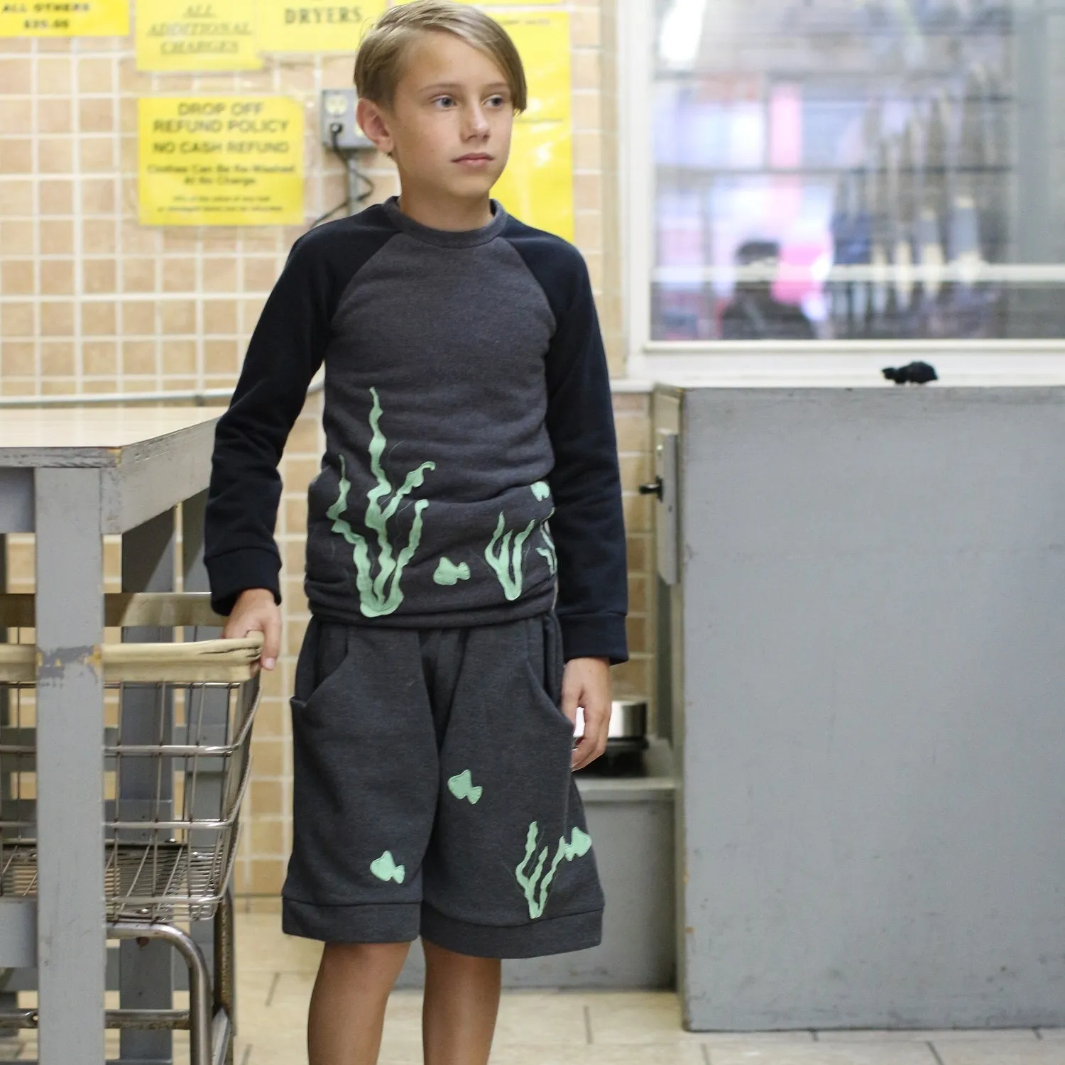 Sweatshirt met marine-applicatie 