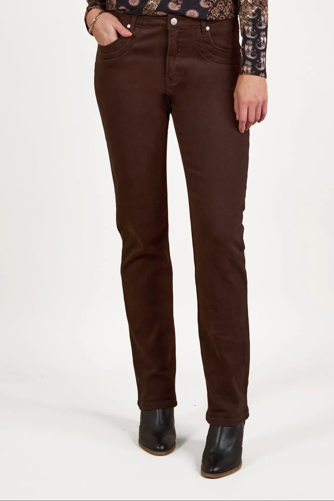 Vassalli Slim leg jean | Chocolate