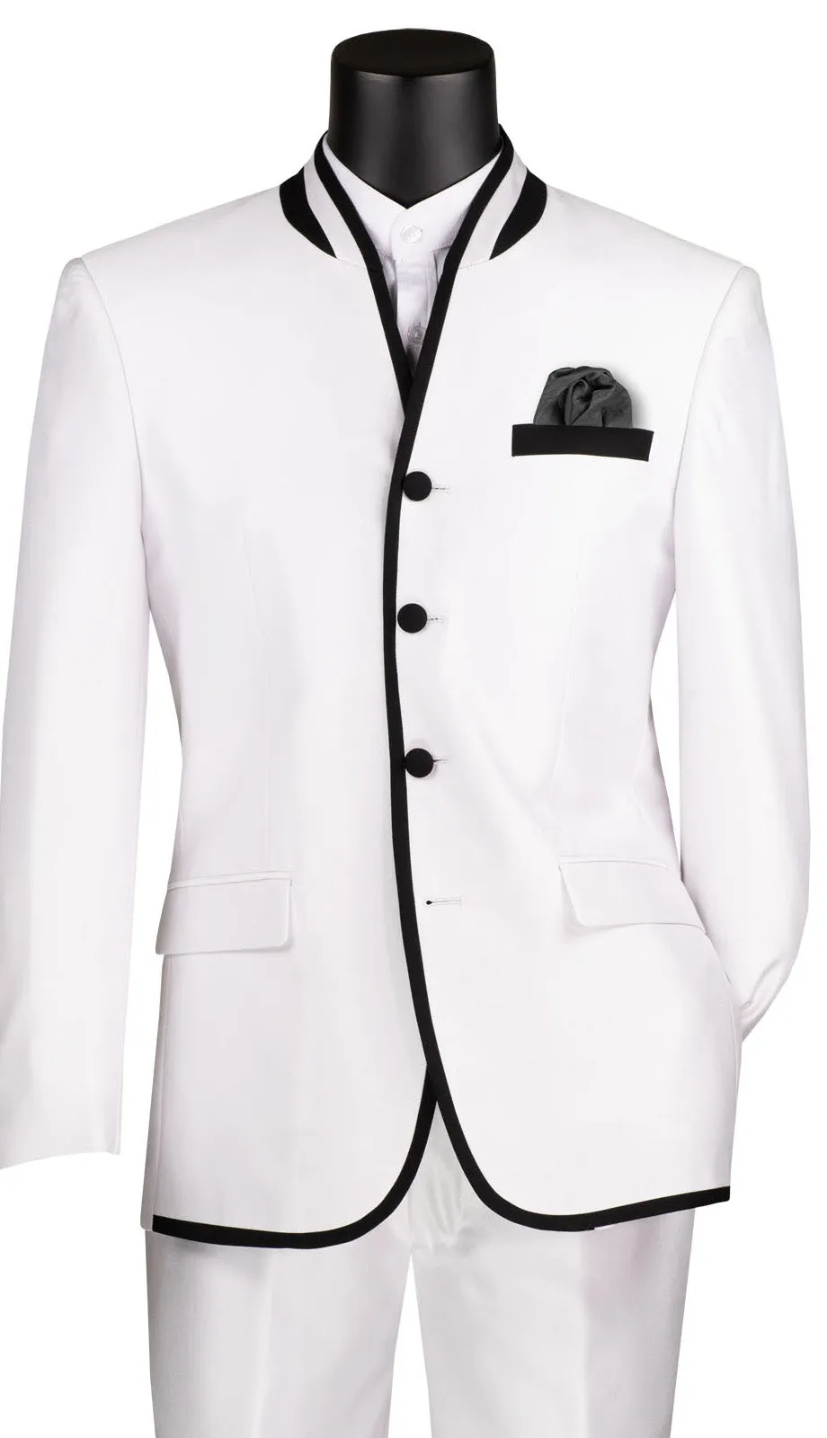 Vinci S4HT-1-WH Mens Suit