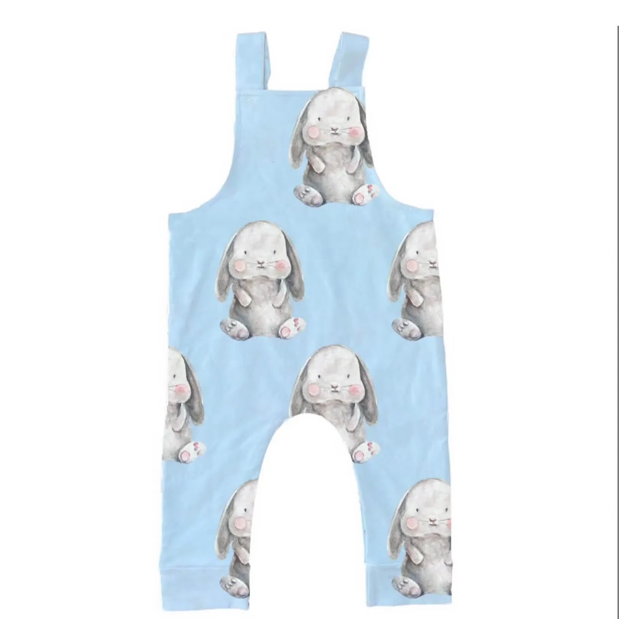 Vintage Blue Bunny Long Leg Overalls