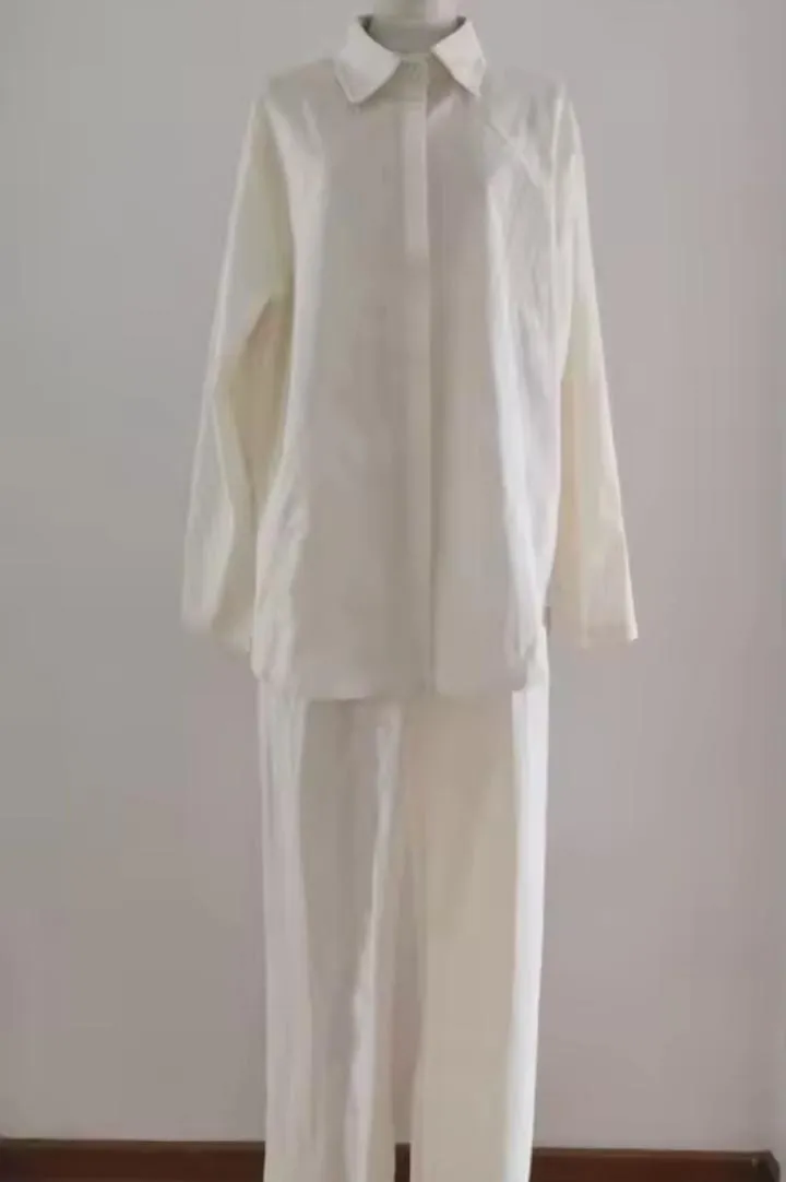 Women 2 Piece Set Shirt Pants Loose Suit    B70152